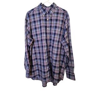 Hathaway no iron blue and purple dress shirt. Size XL.